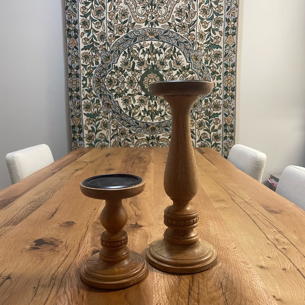 Wooden Candlesticks (set of 2)